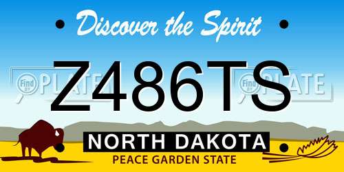 Z486TS North Dakota License Plate