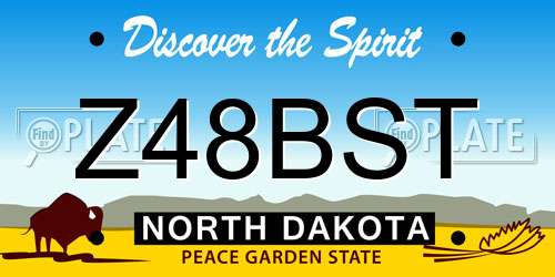 Z48BST North Dakota License Plate