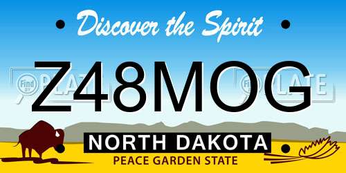 Z48MOG North Dakota License Plate