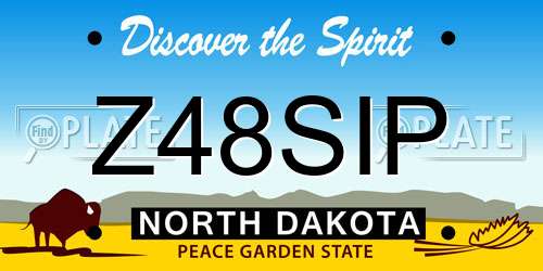 Z48SIP North Dakota License Plate