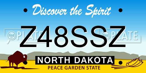Z48SSZ North Dakota License Plate