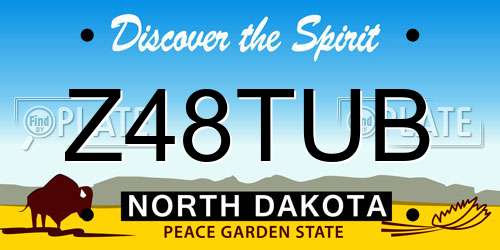 Z48TUB North Dakota License Plate