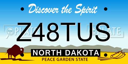 Z48TUS North Dakota License Plate