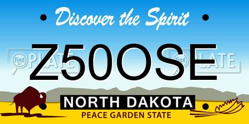 Z50OSE North Dakota License Plate