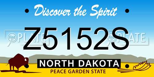 Z5152S North Dakota License Plate