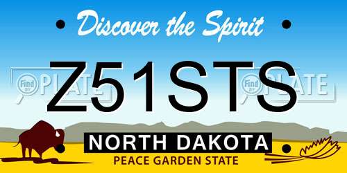 Z51STS North Dakota License Plate