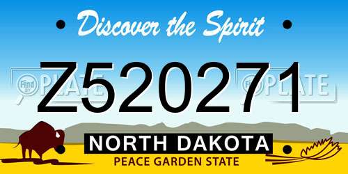 Z520271 North Dakota License Plate