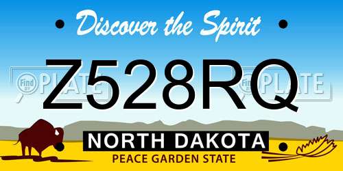 Z528RQ North Dakota License Plate