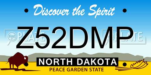 Z52DMP North Dakota License Plate