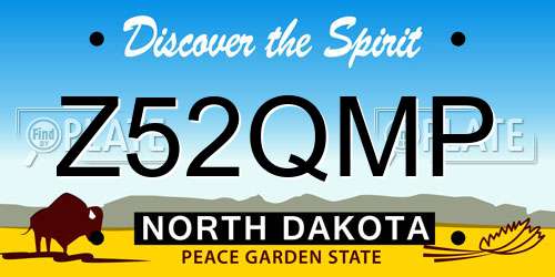 Z52QMP North Dakota License Plate