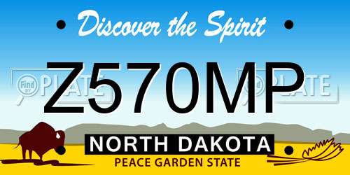 Z570MP North Dakota License Plate