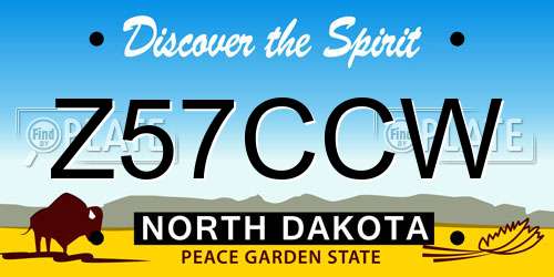 Z57CCW North Dakota License Plate