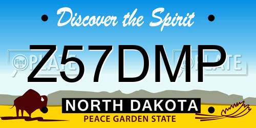 Z57DMP North Dakota License Plate