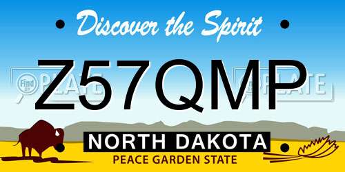Z57QMP North Dakota License Plate