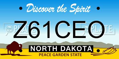 Z61CEO North Dakota License Plate