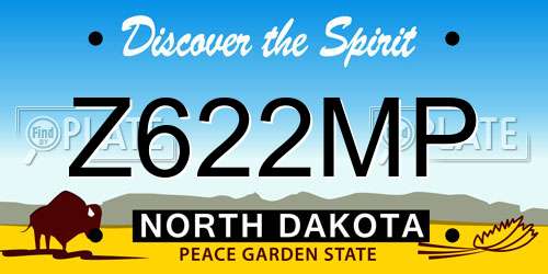 Z622MP North Dakota License Plate