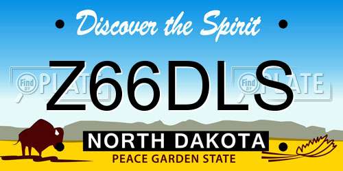 Z66DLS North Dakota License Plate