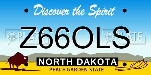 Z66OLS North Dakota License Plate