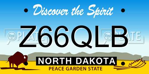 Z66QLB North Dakota License Plate