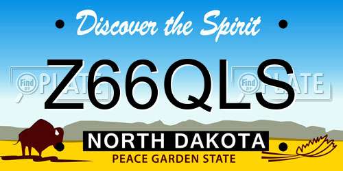 Z66QLS North Dakota License Plate