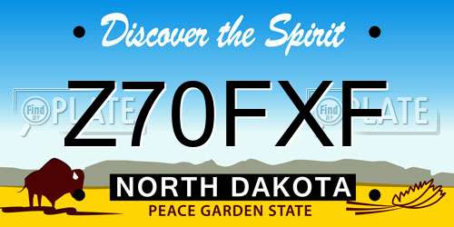 Z70FXF North Dakota License Plate
