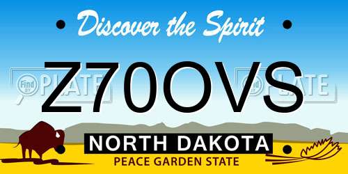 Z70OVS North Dakota License Plate