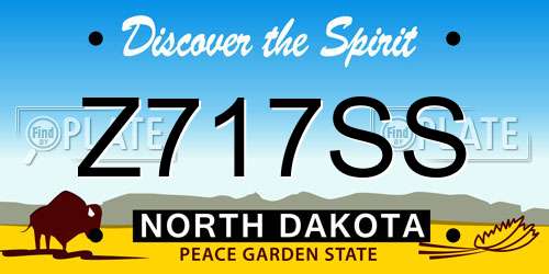 Z717SS North Dakota License Plate