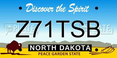 Z71TSB North Dakota License Plate