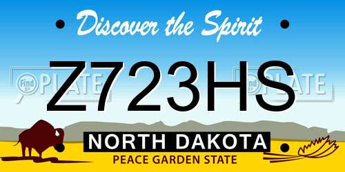 Z723HS North Dakota License Plate