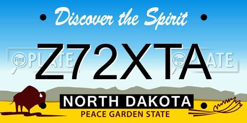 Z72XTA North Dakota License Plate