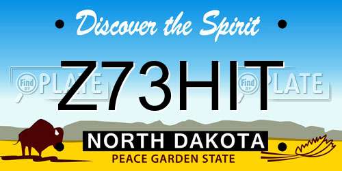 Z73HIT North Dakota License Plate