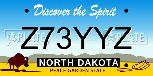 Z73YYZ North Dakota License Plate