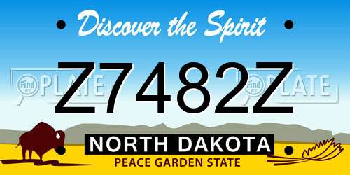 Z7482Z North Dakota License Plate