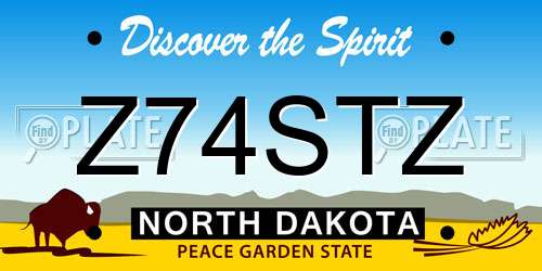 Z74STZ North Dakota License Plate
