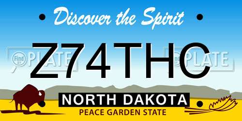 Z74THC North Dakota License Plate