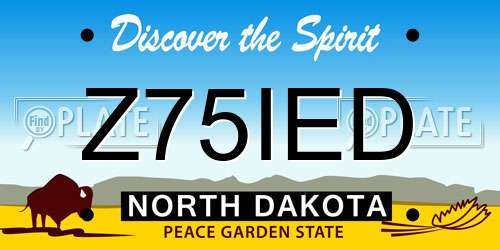 Z75IED North Dakota License Plate