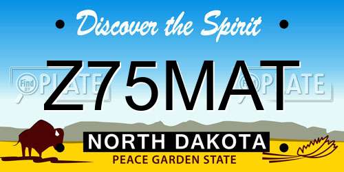 Z75MAT North Dakota License Plate