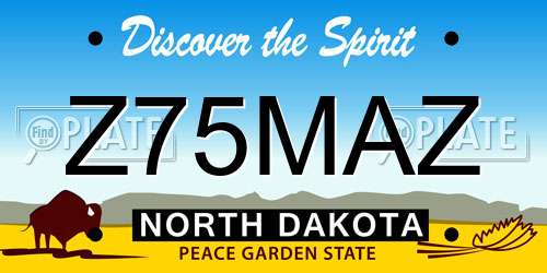 Z75MAZ North Dakota License Plate