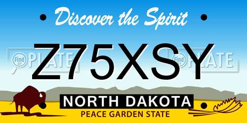 Z75XSY North Dakota License Plate
