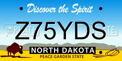 Z75YDS North Dakota License Plate