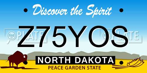 Z75YOS North Dakota License Plate