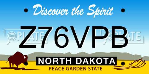 Z76VPB North Dakota License Plate