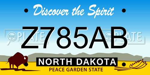 Z785AB North Dakota License Plate