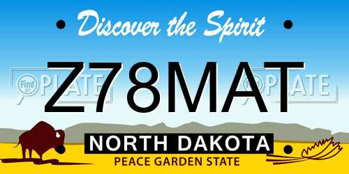 Z78MAT North Dakota License Plate