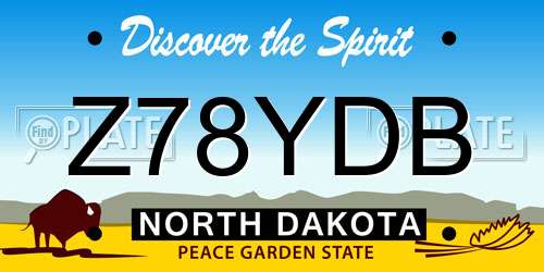 Z78YDB North Dakota License Plate