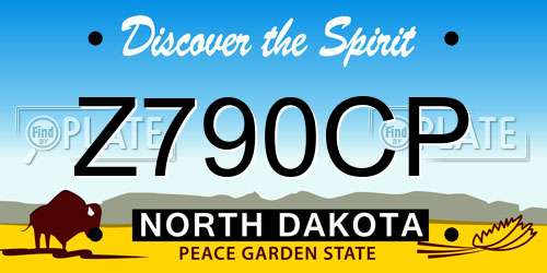 Z790CP North Dakota License Plate