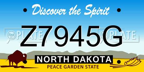 Z7945G North Dakota License Plate