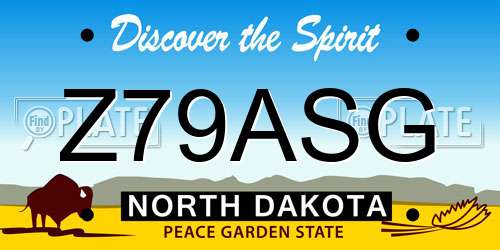 Z79ASG North Dakota License Plate