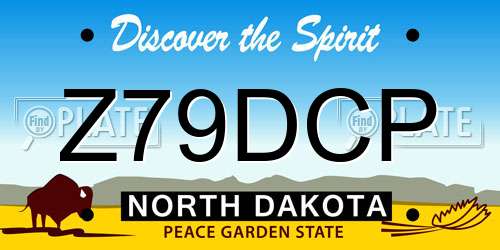 Z79DCP North Dakota License Plate