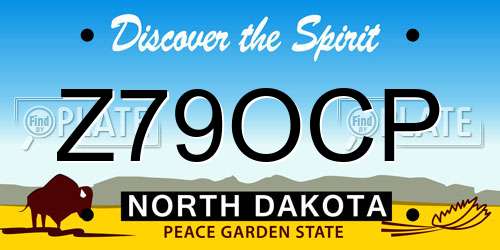 Z79OCP North Dakota License Plate